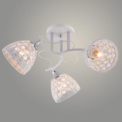 Люстра XA1636B/3 WH+CR белый/хром 3х60W E27 d520 h250, HN25